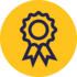 Icon representing quality