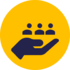 Icon representing student support